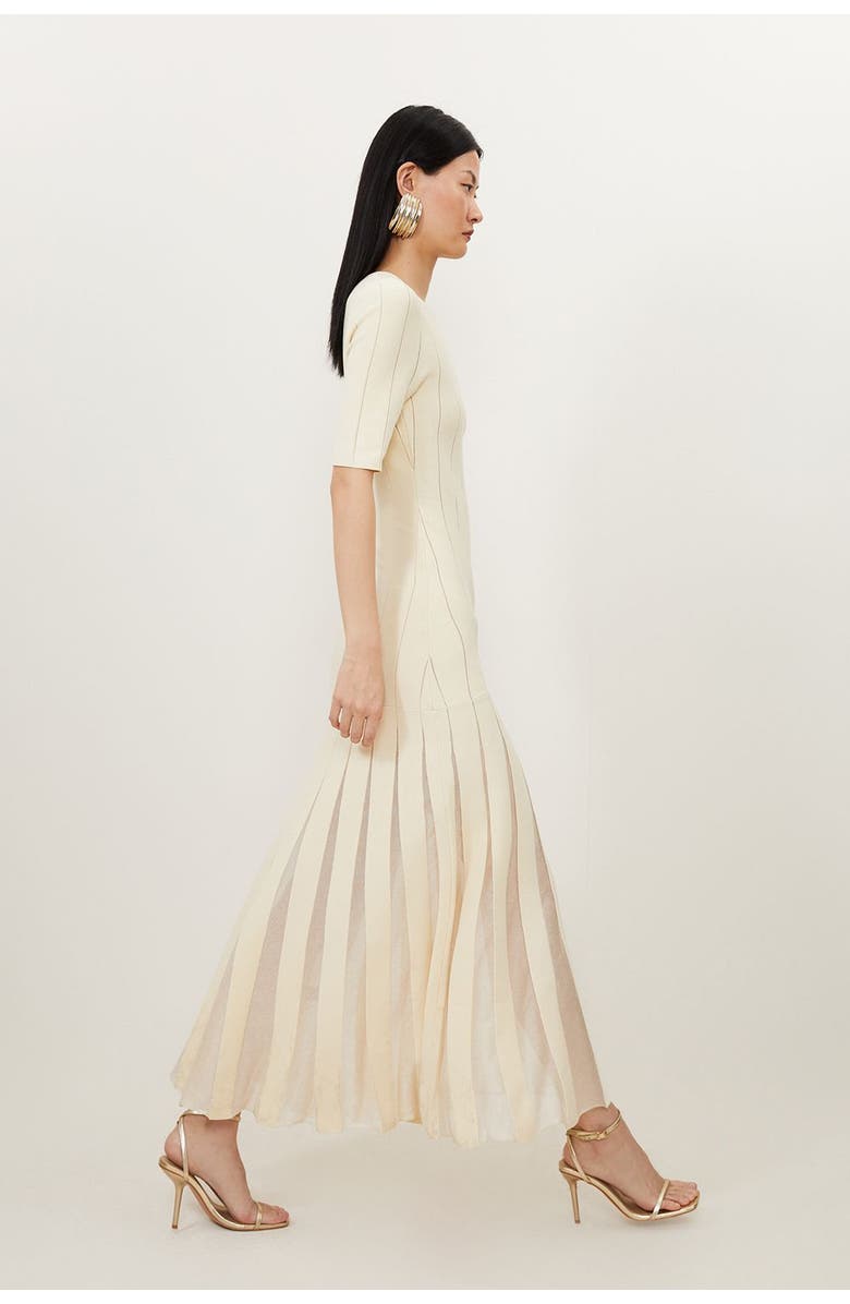 Karen Millen Petite Knitted Maxi Dress, Alternate, color, Ivory