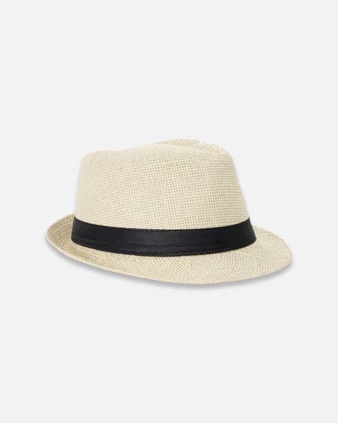 Fedora-Style Straw Hat (Toddler & Little Kid)