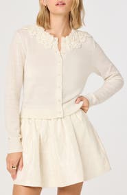 ASTR the Label Meadow Lace Collar Cardigan