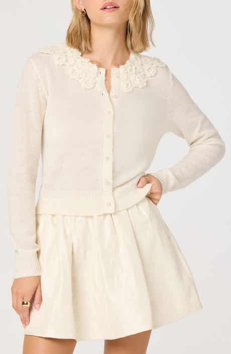 ASTR the Label Meadow Lace Collar Cardigan