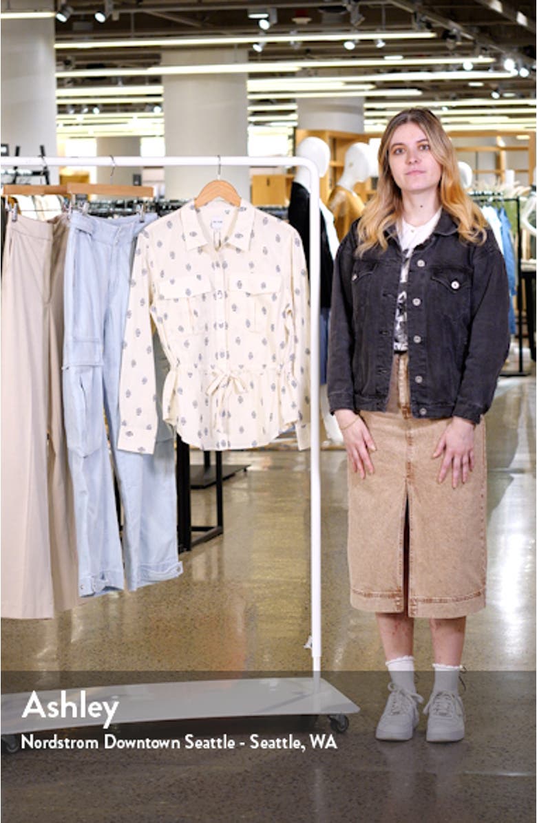 Constellation Drawstring Waist Shirt Jacket, sales video thumbnail