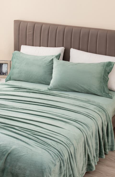 Solid Plush Velour Sheet Set