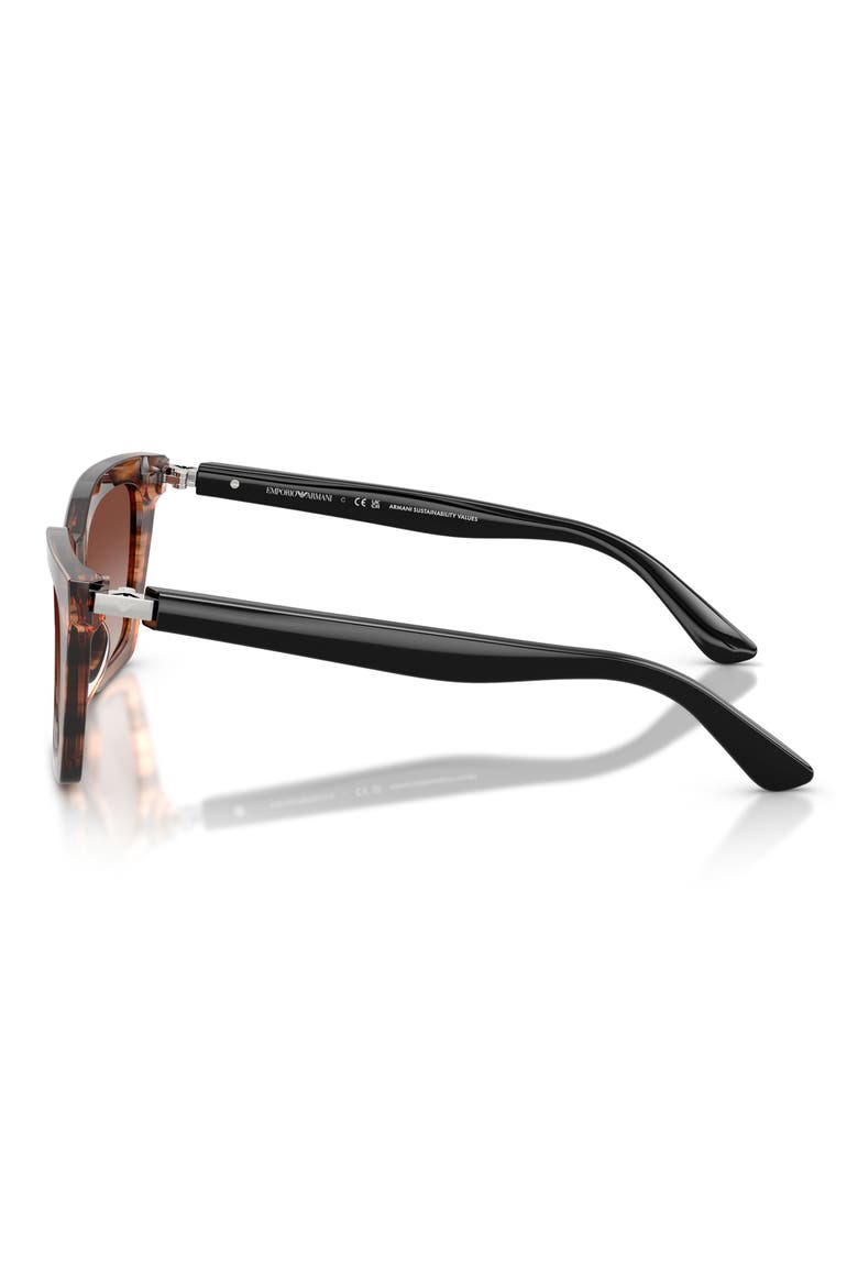 54mm Butterfly Sunglasses, Alternate, color, STRIPED BROWN / GRADIENT BROWN