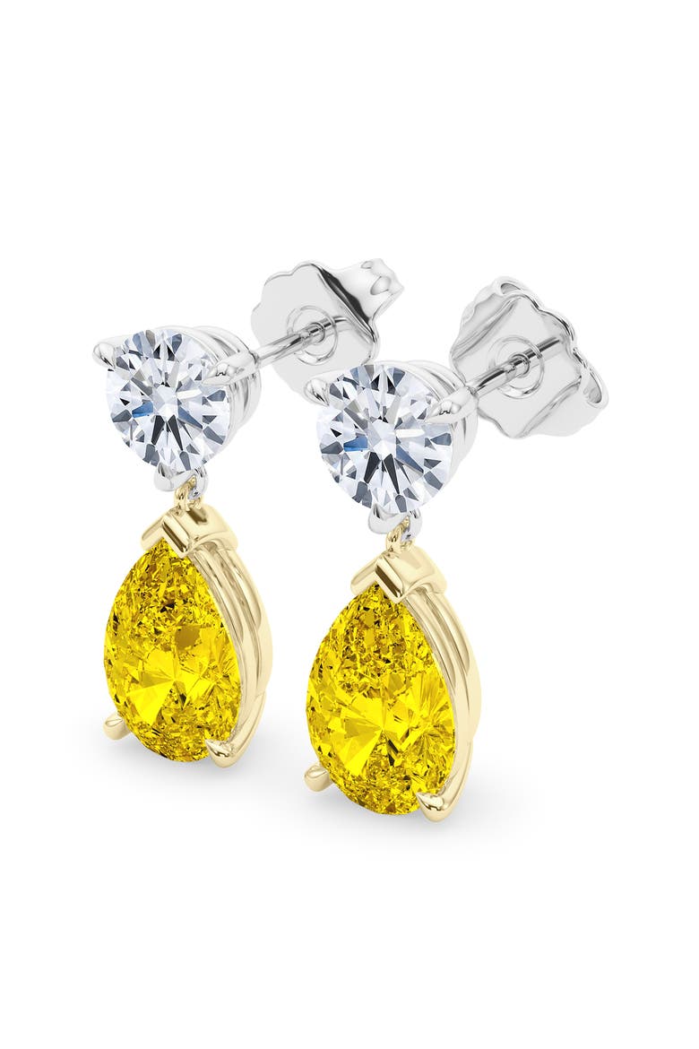 Lab Grown Diamond Drop Earrings, Alternate, color, WHITE