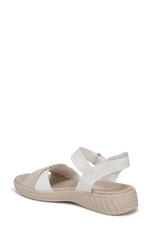 Bzees Women's Lane Washable Open Round Toe Strappy Sandals In White