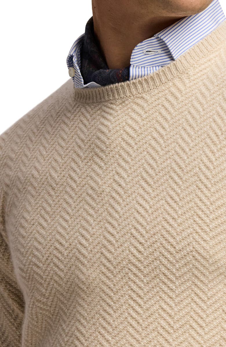 Ralph Lauren Purple Label Herringbone Knit Cashmere Sweater, Alternate, color,