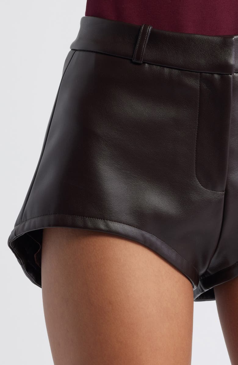 ARTLESS FOREVER Ellis Faux Leather Shorts, Alternate, color, Chocolate Brown