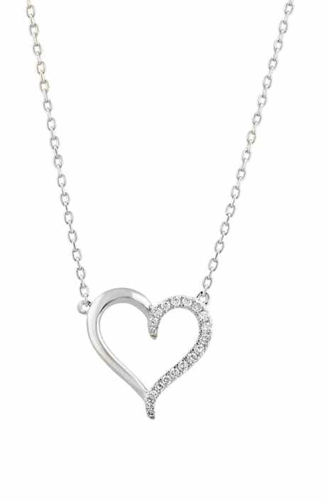 EFFY Pavé Diamond Heart Pendant Necklace