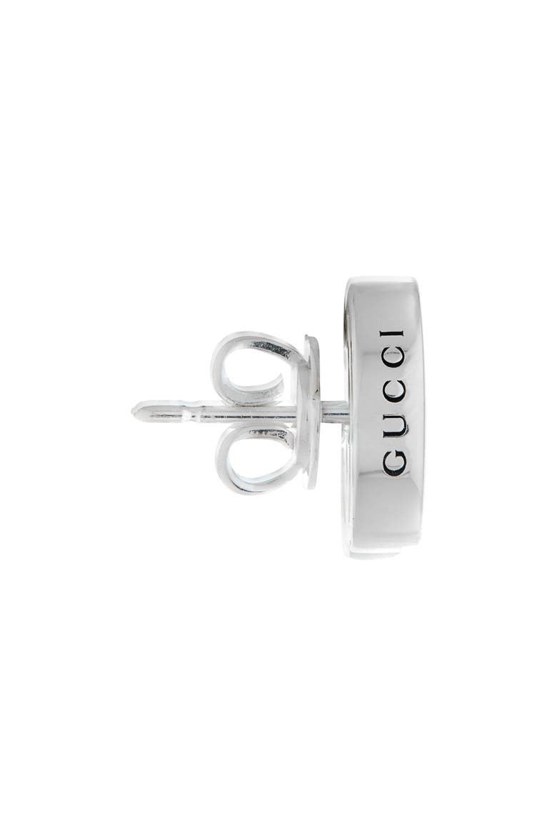 Double-G Stud Earrings, Alternate, color, SILVER