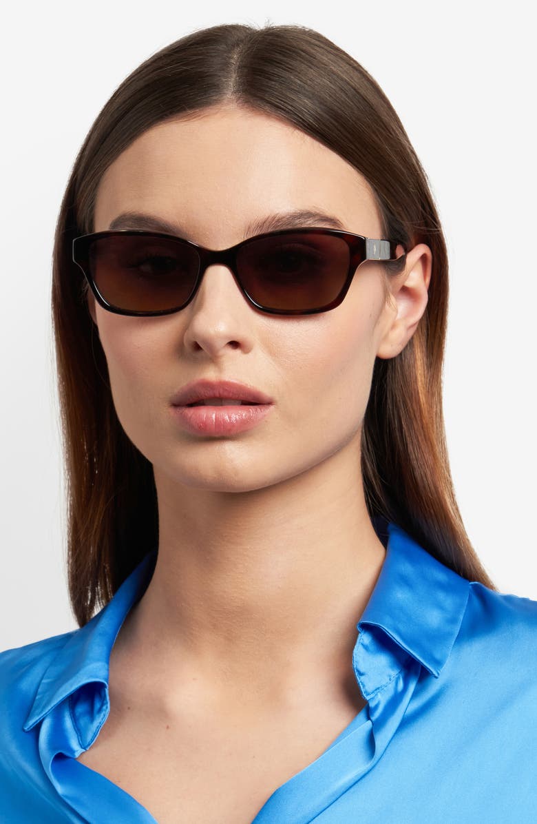 Kate Spade New York ayla 53mm gradient rectangular sunglasses, Alternate, color, Havana Blue/ Brown Sf
