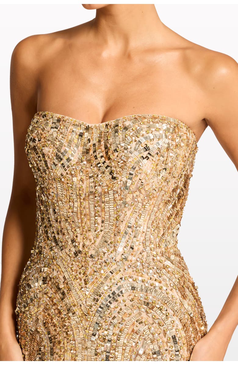 Jenny Packham Euphoria Sequin-Embellished Strapless Dress, Alternate, color, Illusion
