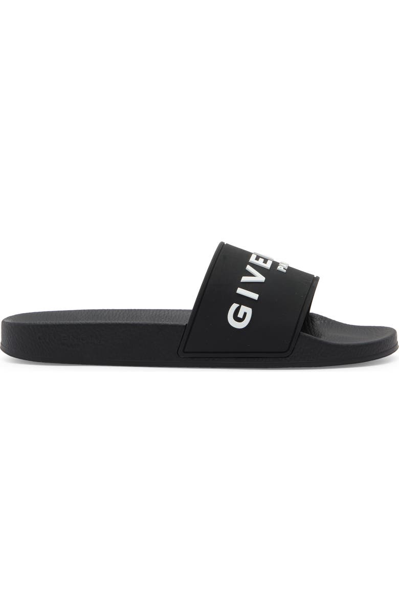 Givenchy Logo Slide Sandal, Alternate, color, Black