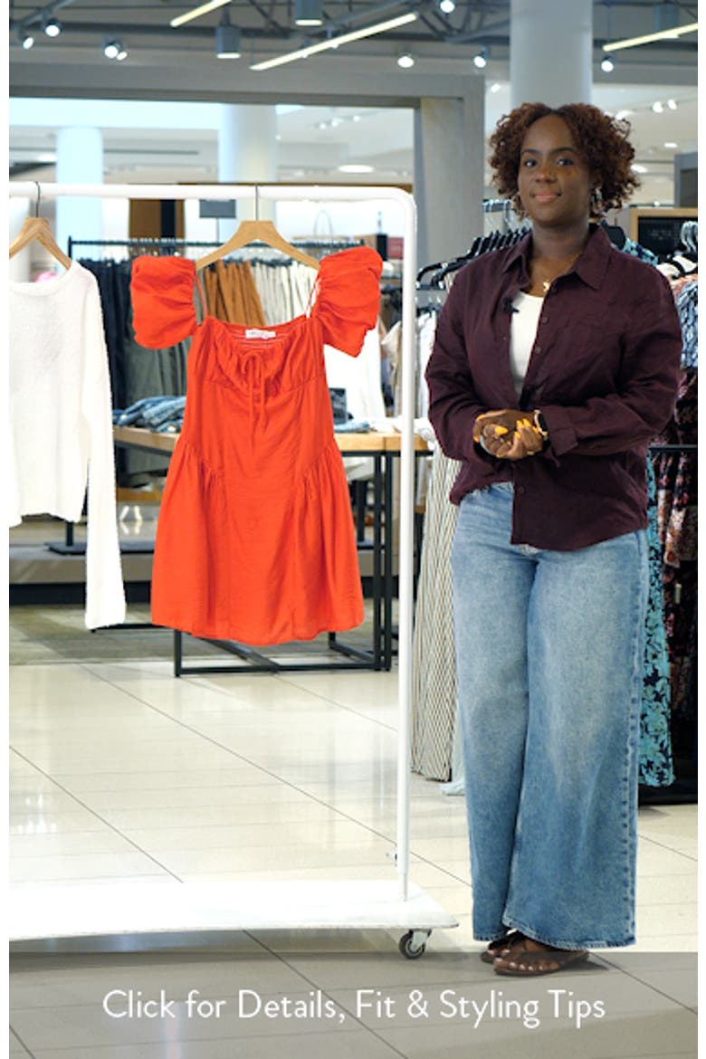 Shirred Off the Shoulder Dress video