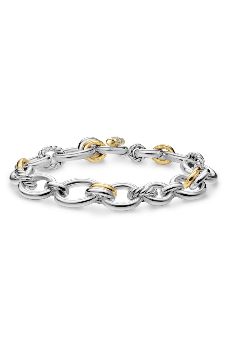 David Yurman Mercer<sup>®</sup> Chain Bracelet in Sterling Silver with 18K Yellow Gold & Diamonds, 8mm, Alternate, color, Diamond/ Two Tone