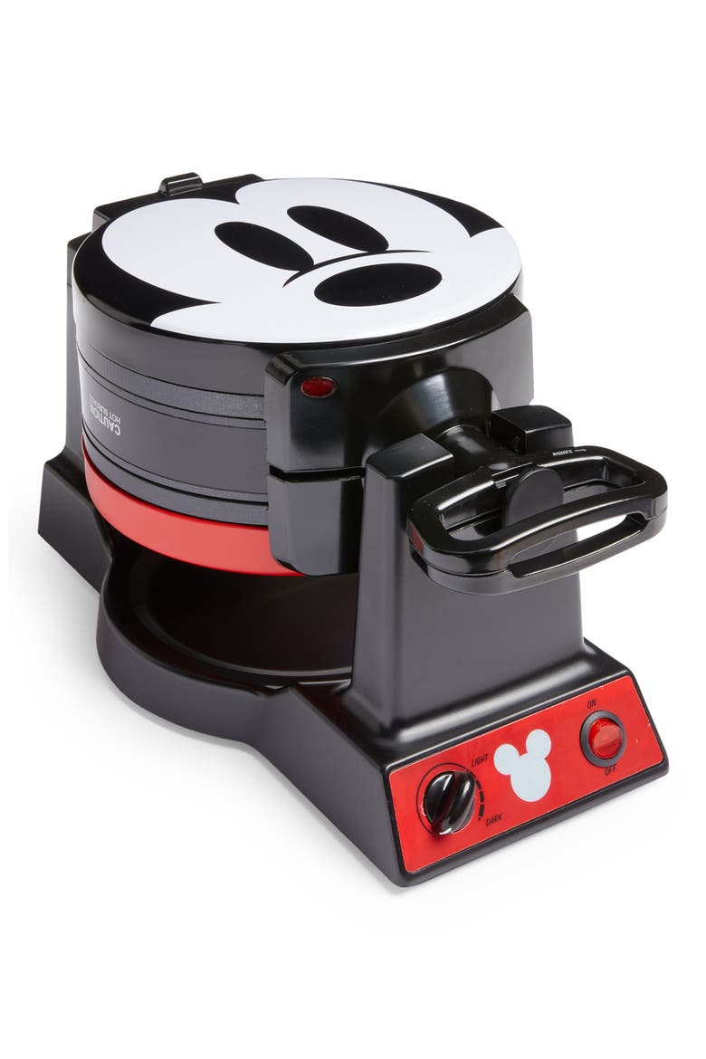 Micky Mouse Double Sided Flip Waffle Maker, Main, color, RED/ BLACK