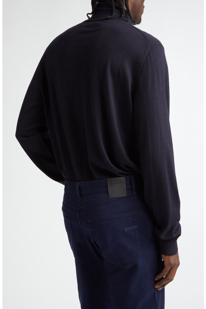 Casheta Cashmere & Silk Turtleneck Sweater, Alternate, color, NAVY