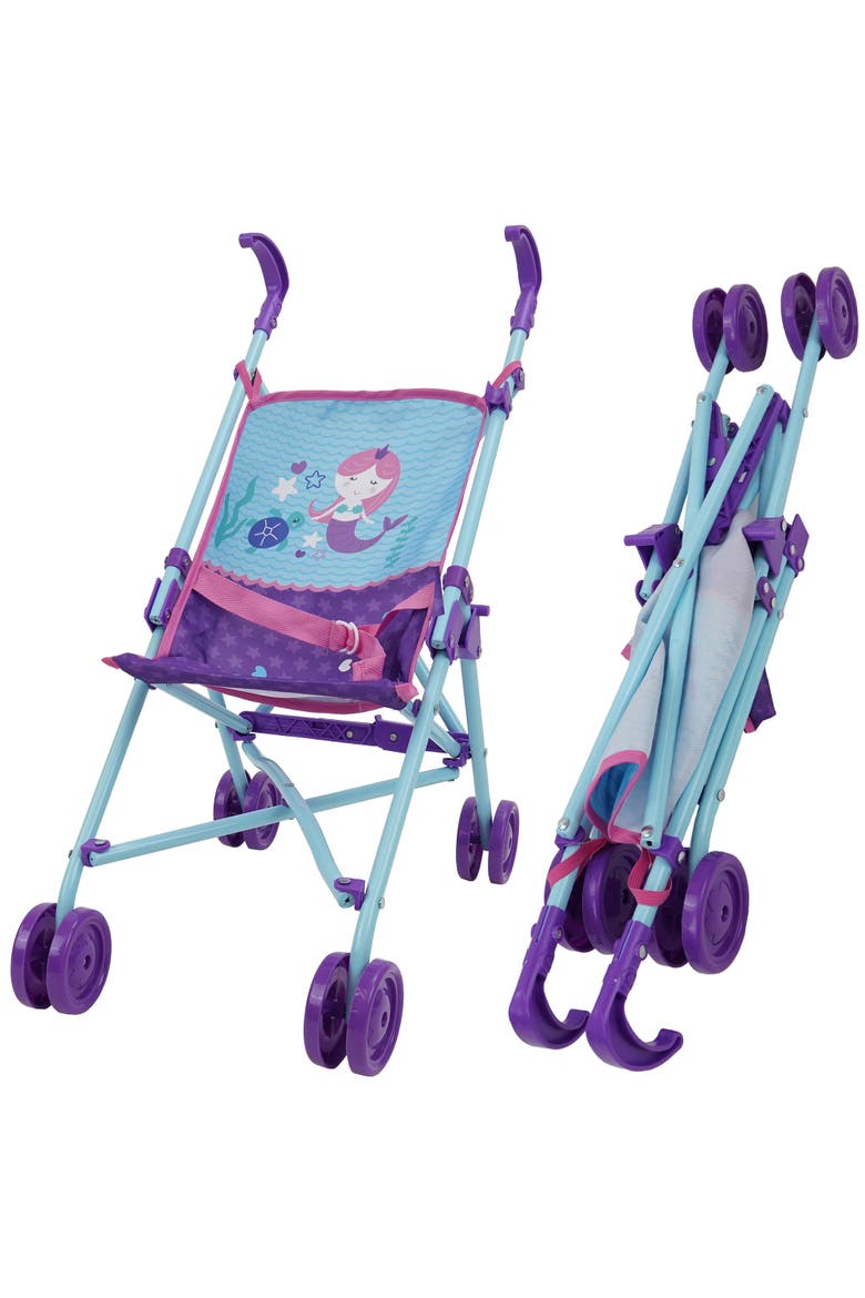 Mermaid Doll Umbrella Stroller, Alternate, color, Multicolored