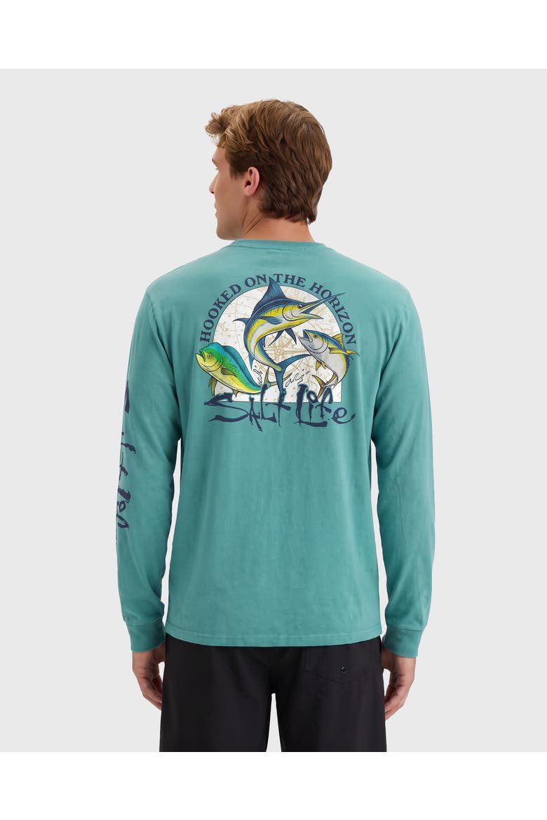 Horizon Hunters Long Sleeve Tee, Alternate, color, OCEAN SPRAY
