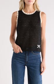 NVLT Contrast Trim Sweater Tank