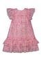 Kids' Floral Tiered Mesh Party Dress