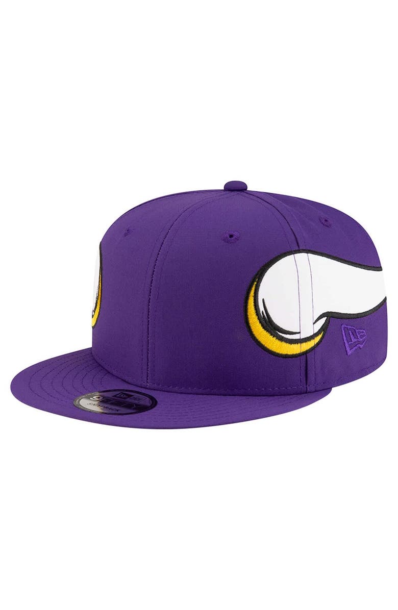 New Era Men's New Era Purple Minnesota Vikings Helmet 9FIFTY Snapback Hat, Main, color, Purple