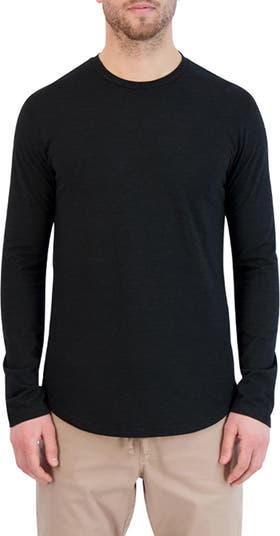 Goodlife Overdyed Tri-Blend Long Sleeve Scallop Crew T-Shirt | Nordstrom