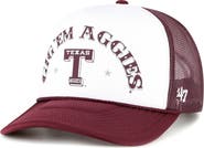'47 Men's '47 White/Maroon Texas A&M Aggies Article Foam Front Trucker Hat