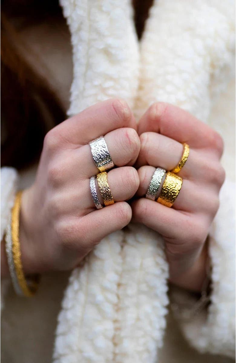 Lucy Quartermaine Hula Wide Ring, Alternate, color, Sterling Silver