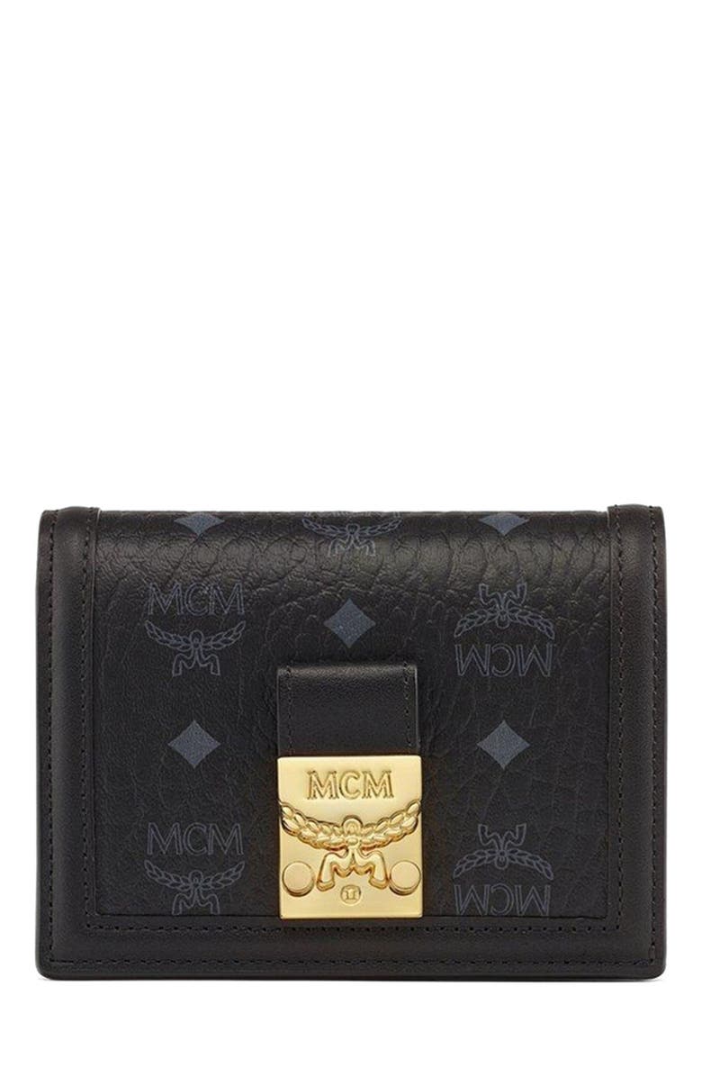 MCM Tracy Wallet in Visetos, Main, color, Black