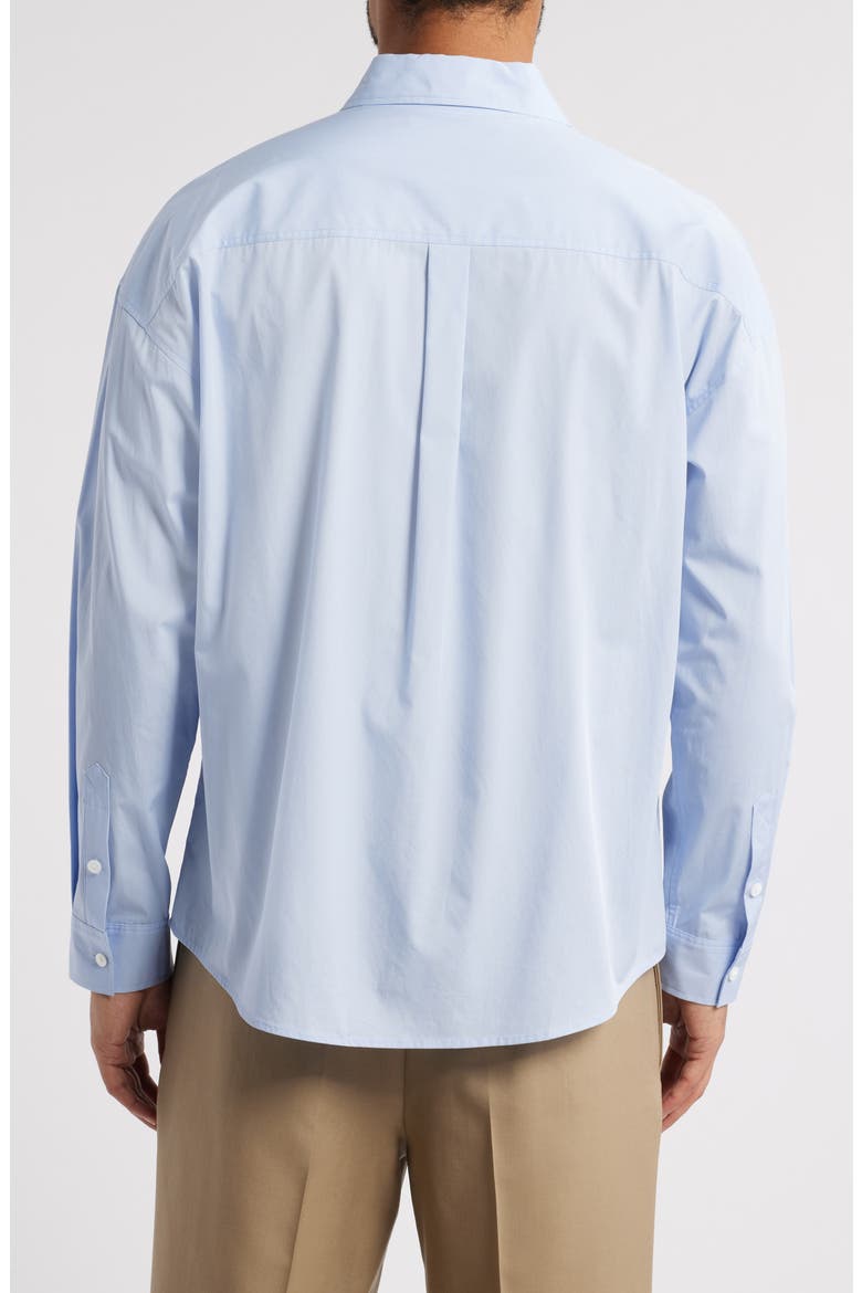 Relaxed Fit Cotton Button-Up Shirt, Alternate, color, LIGHT BLUE
