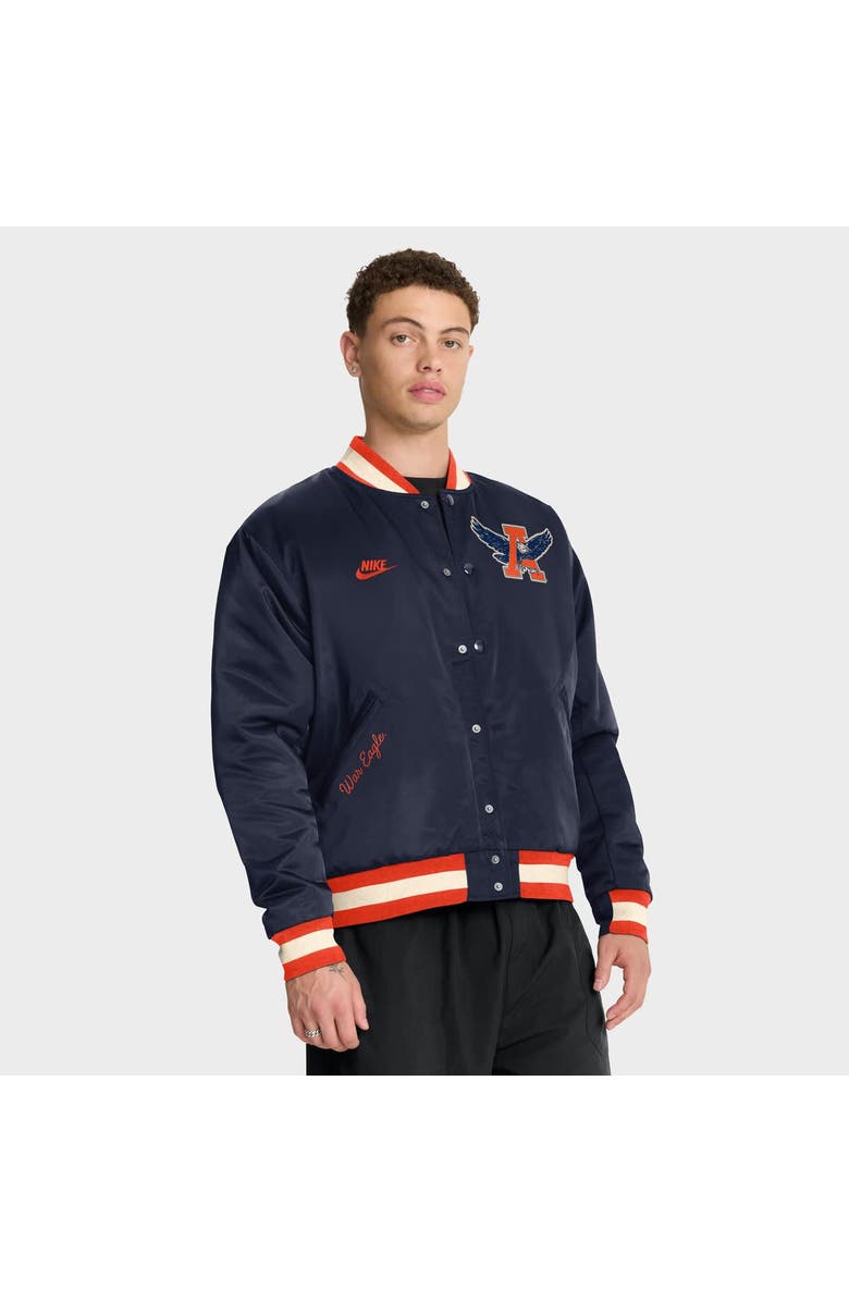 Nike Men's Nike Navy Auburn Tigers Legacy Full-Snap Bomber Jacket, Main, color, Navy