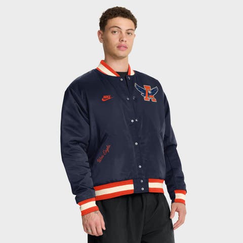 Men's Nike Navy Auburn Tigers Legacy Full-Snap Bomber Jacket