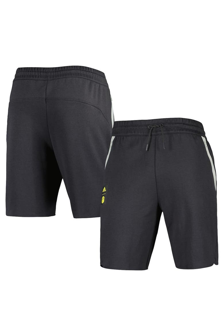 Men's adidas Black Nashville SC 2023 Player Travel Shorts, Main, color, Charcoal