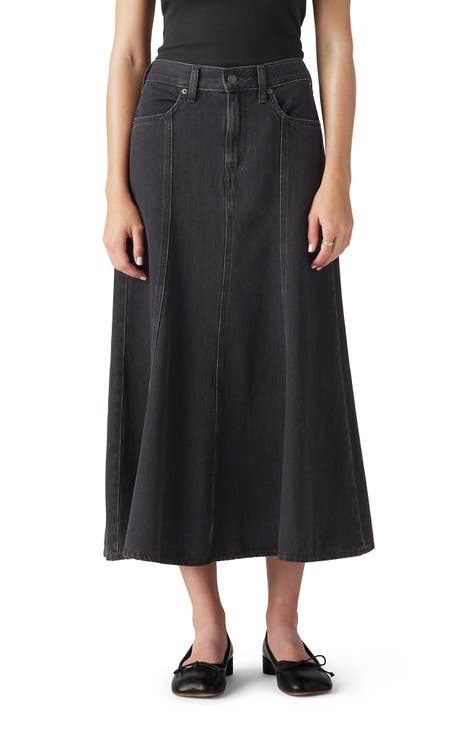 Long black skirt juniors best sale