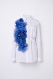 ÚCHÈ Flower Appliqué Dress Shirt