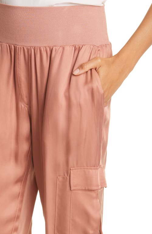 Cinq À Sept Tous Les Jours Giles Satin Jogger Pants In Pink