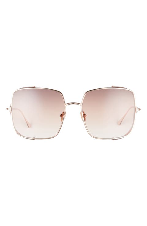 60mm Gradient Square Sunglasses
