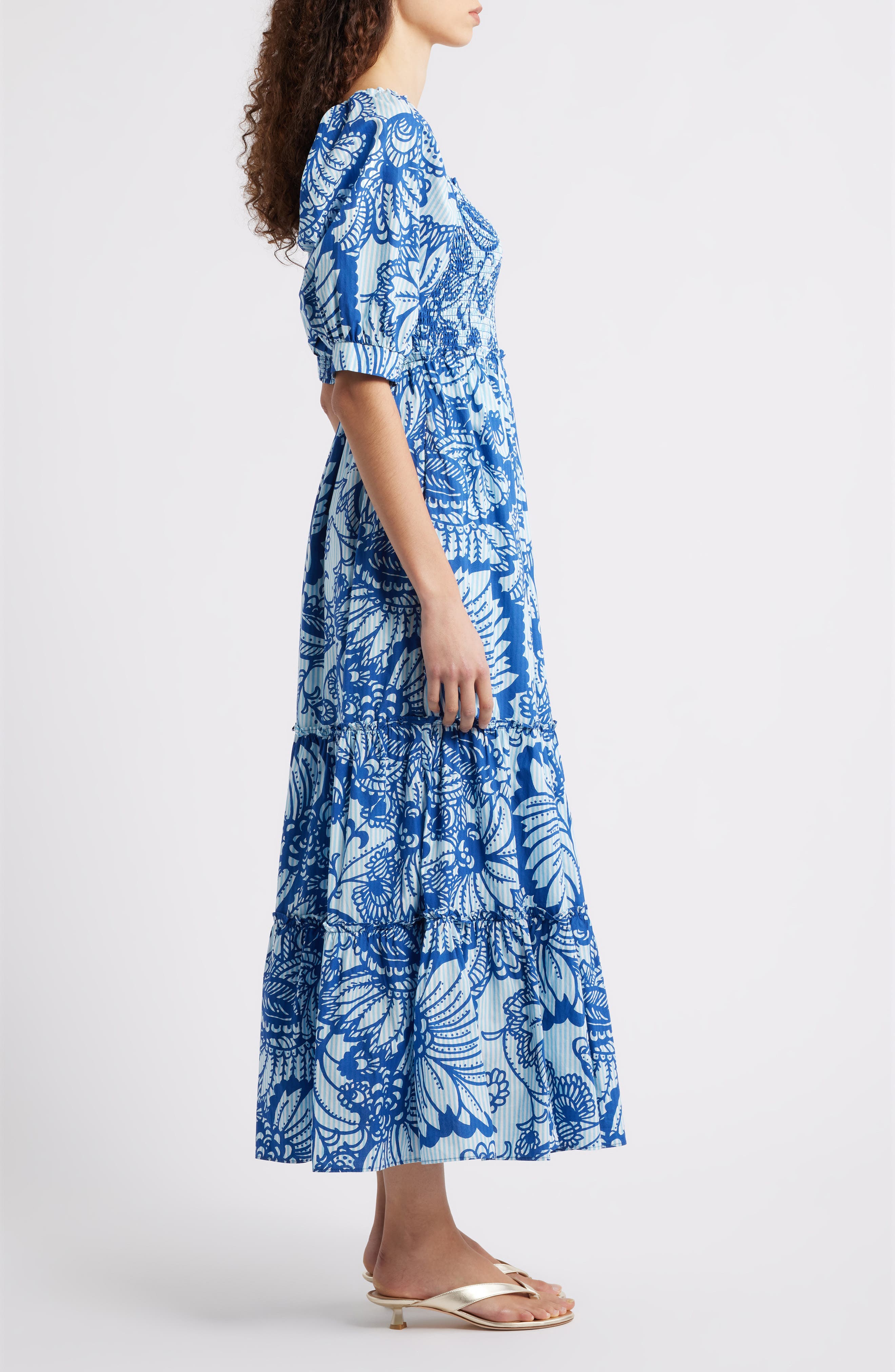 lilly pulitzer hadley smocked maxi dress Lilly Pulitzer Women's Hadley Smocked Maxi Dress