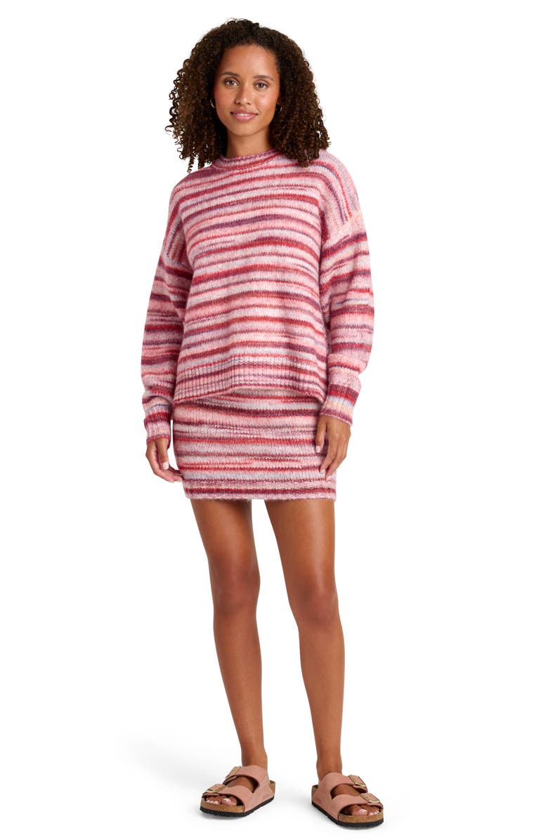 Splendid Aacadia Stripe Sweater Skirt, Alternate, color, 