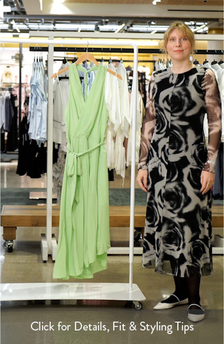 Alejandra Halter Silk Maxi Dress, sales video thumbnail