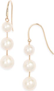 Nordstrom Freshwater Pearl Triple Drop Earrings
