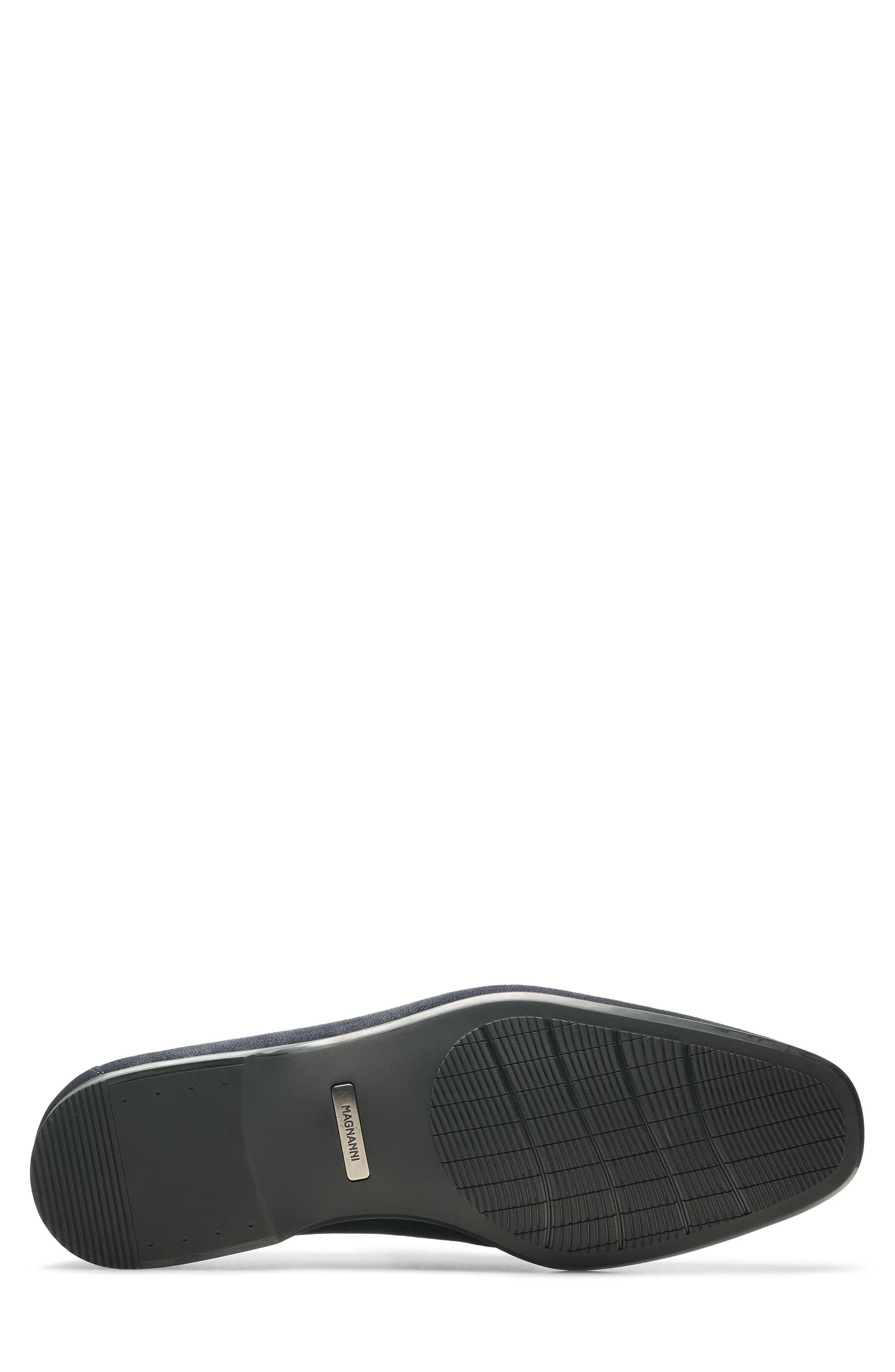 Magnanni Ramiro II Apron Toe Penny Loafer, Alternate, color, Navy / Med Brown