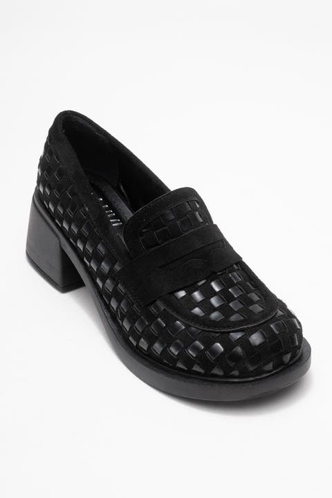 Marlon Woven Block Heel Loafer