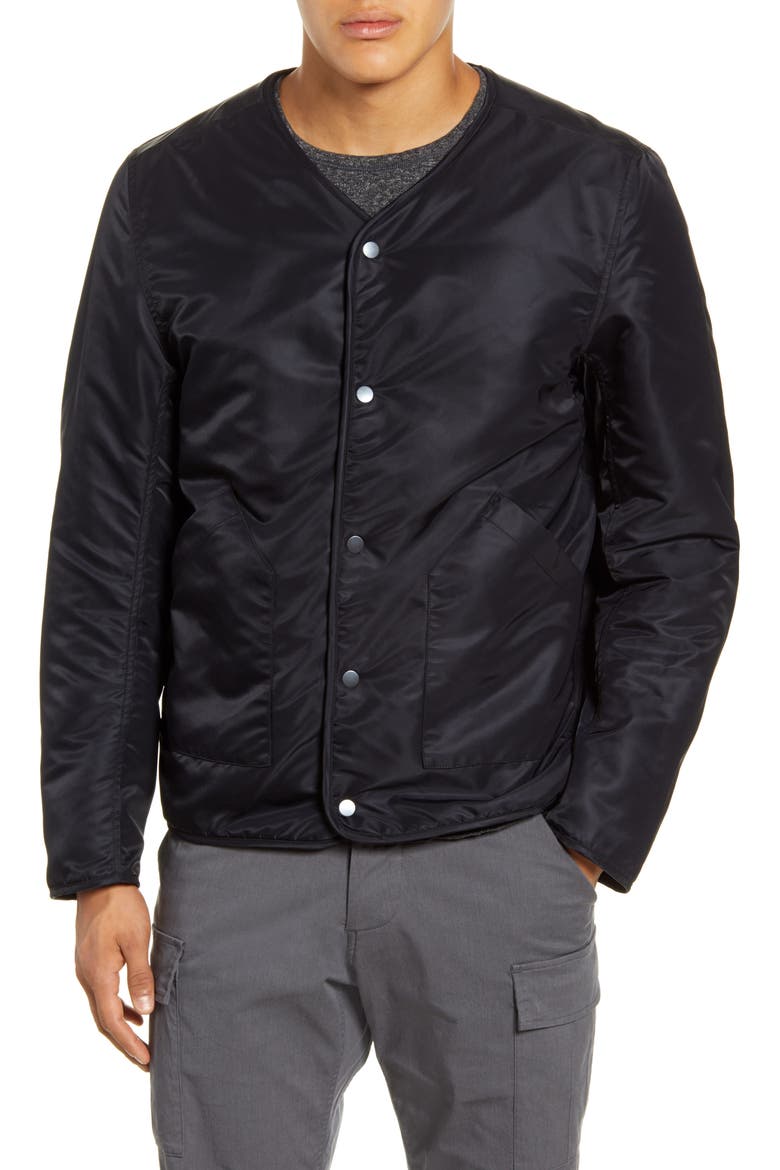 Reversible Liner Faux Shearling Jacket, Alternate, color, BLACK