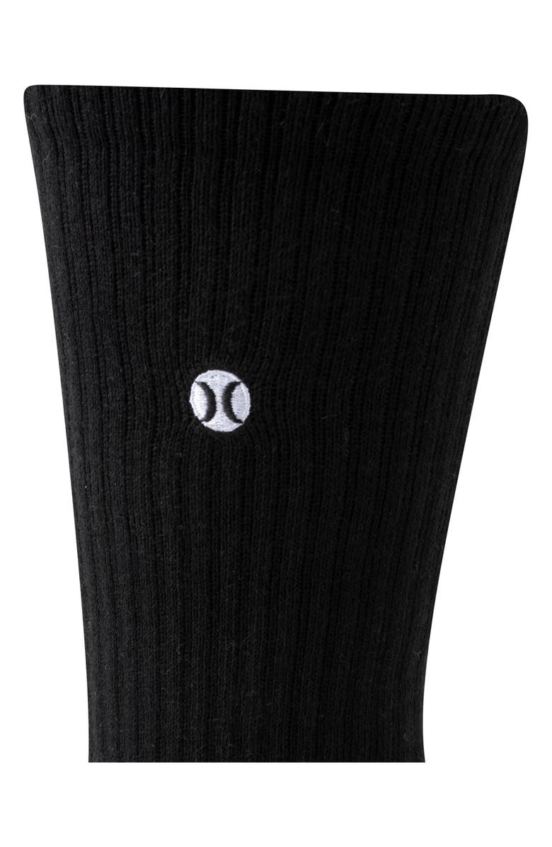 Hurley 3-Pack Solid Crew Socks, Alternate, color, 