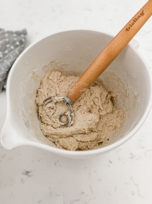 Frieling Wood And Stainless Batter And Dough Whisk For Mixing Bread Dough, 13-inch, Natural In Silver