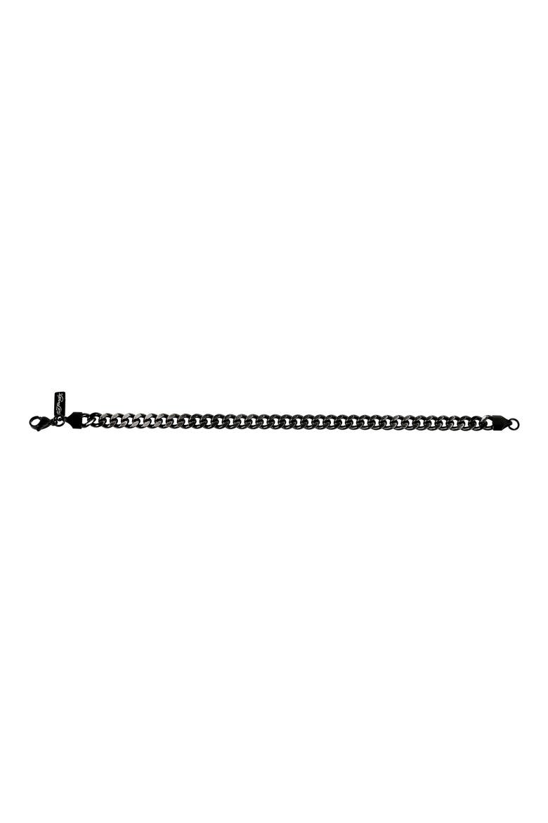 Men's Curb Chain Bracelet, Alternate, color, BLACK
