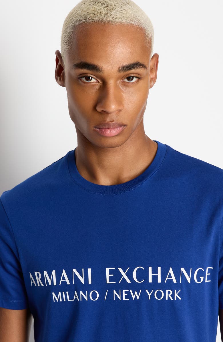Armani Exchange Milano/New York Logo Cotton Graphic T-Shirt, Alternate, color, 