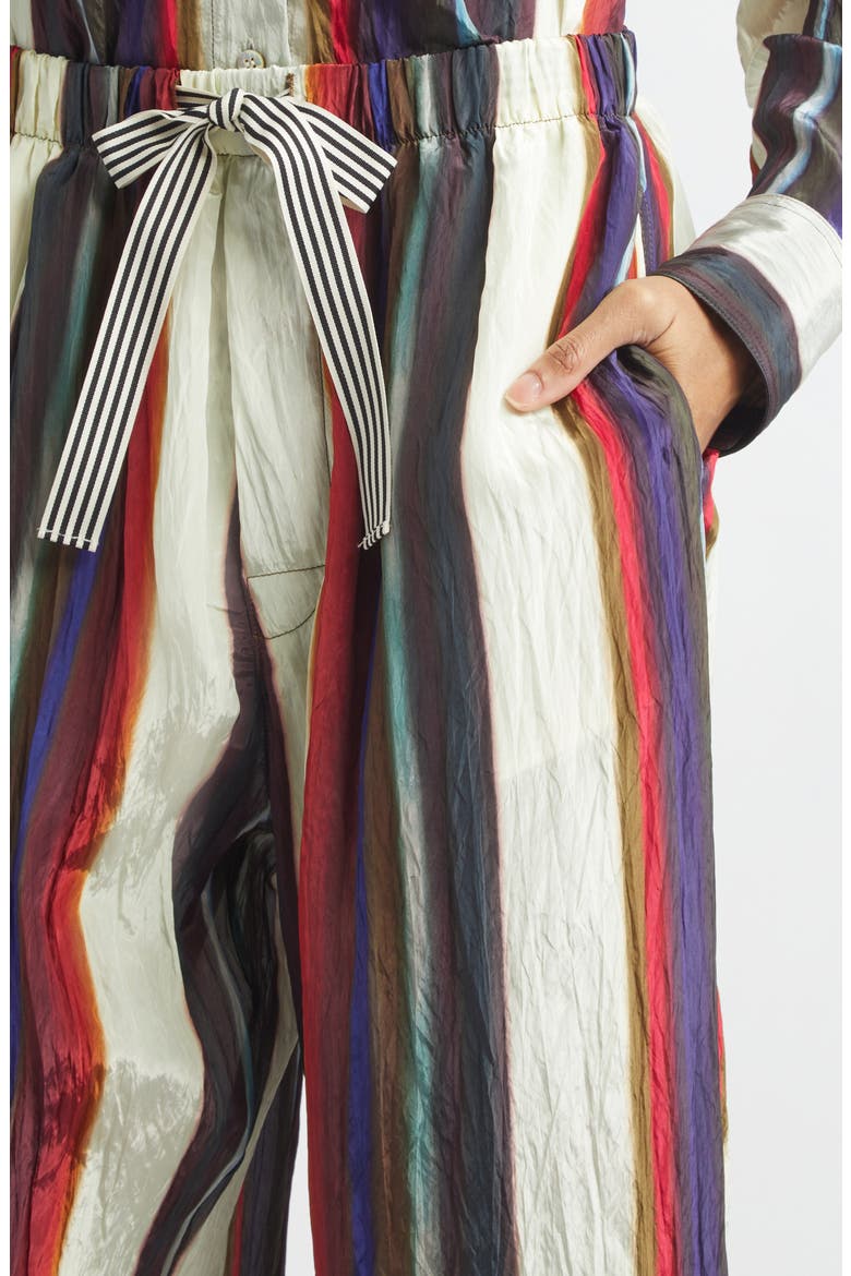 Morris Stripe Crinkled Pants, Alternate, color, CALLA LILY MULTI