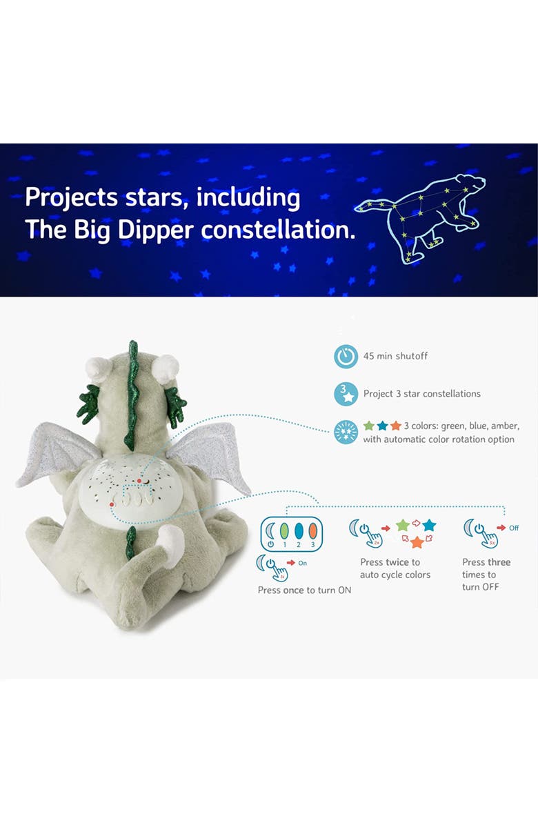 Cloud B Twilight Buddies - Calming Plush Toy & Nightlight Star Projector, Alternate, color, Dragon